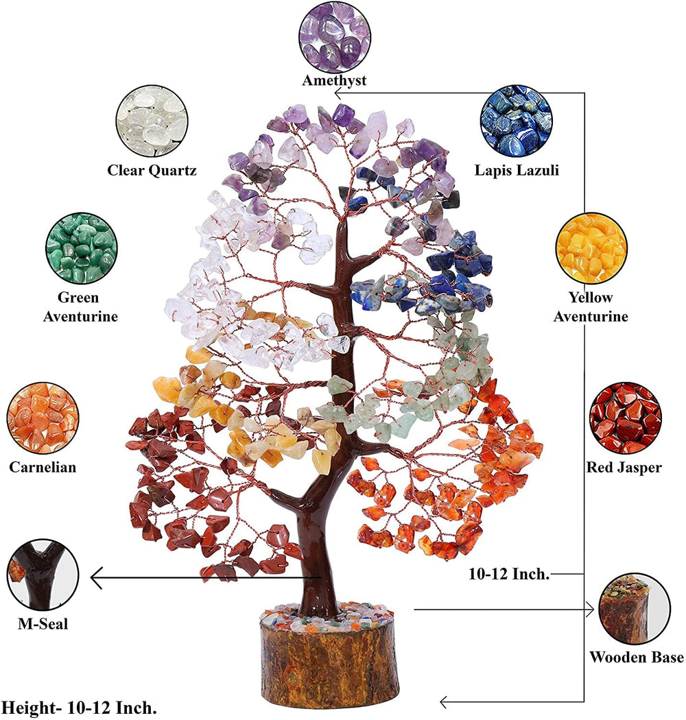 Crocon handmade in India chakra tree with copper beads.