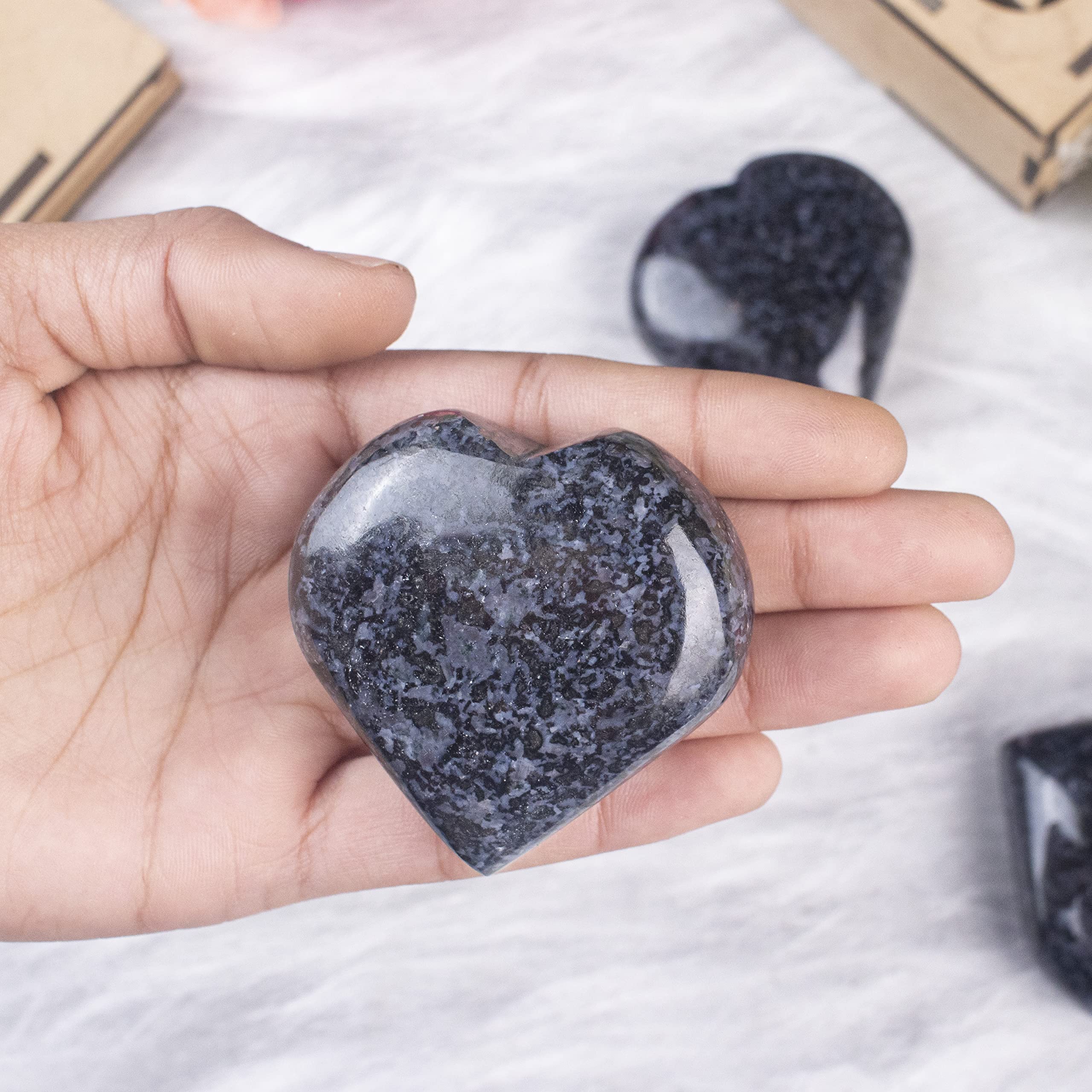 Crocon Indigo Gabbro heart catalog view with details and authenticity