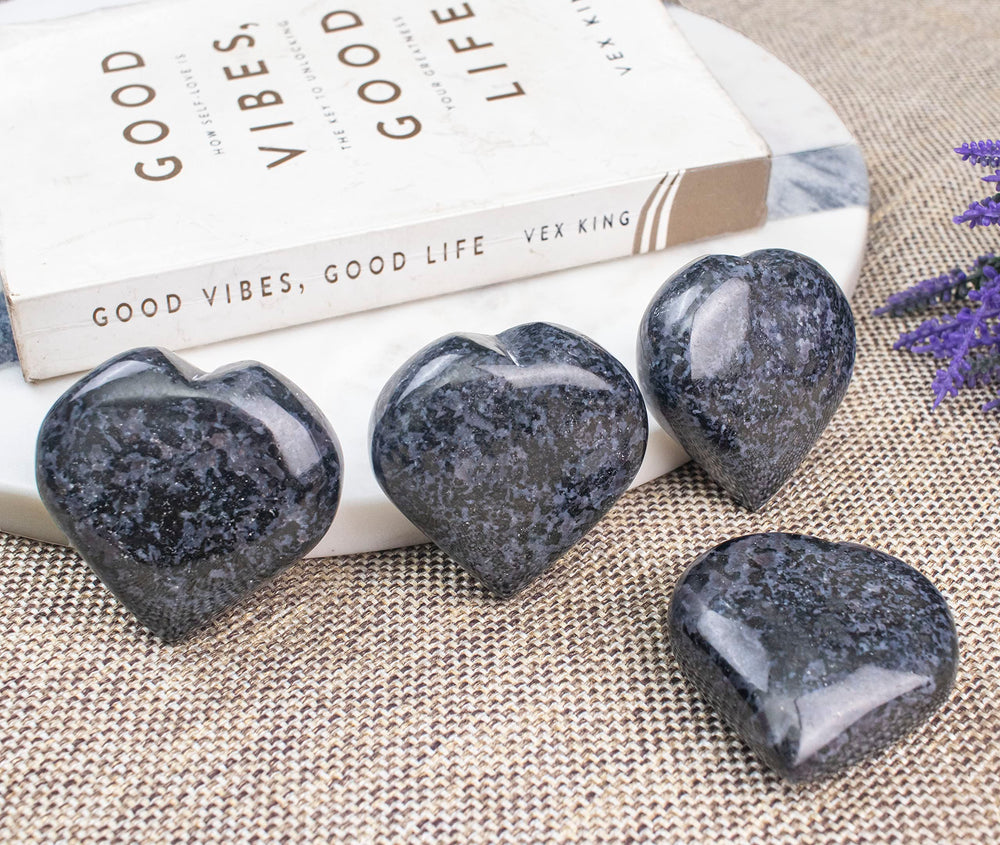 Crocon Indigo Gabbro heart natural variegation adds unique character