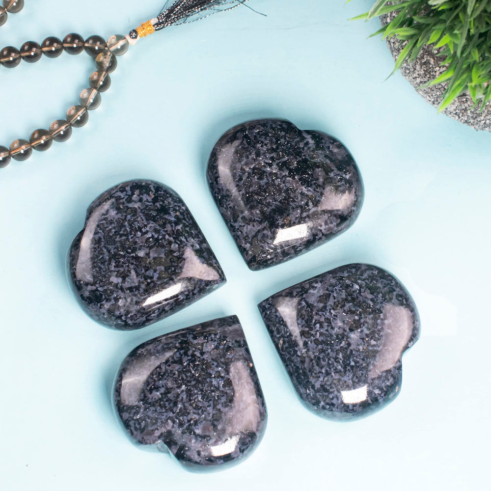 Crocon Indigo Gabbro heart polished surface enhances decor appeal