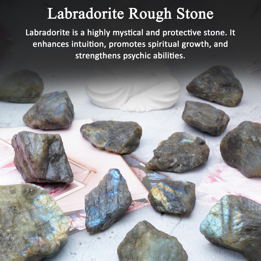 Crocon Labradorite rough ready for tumbling and polishing projects.