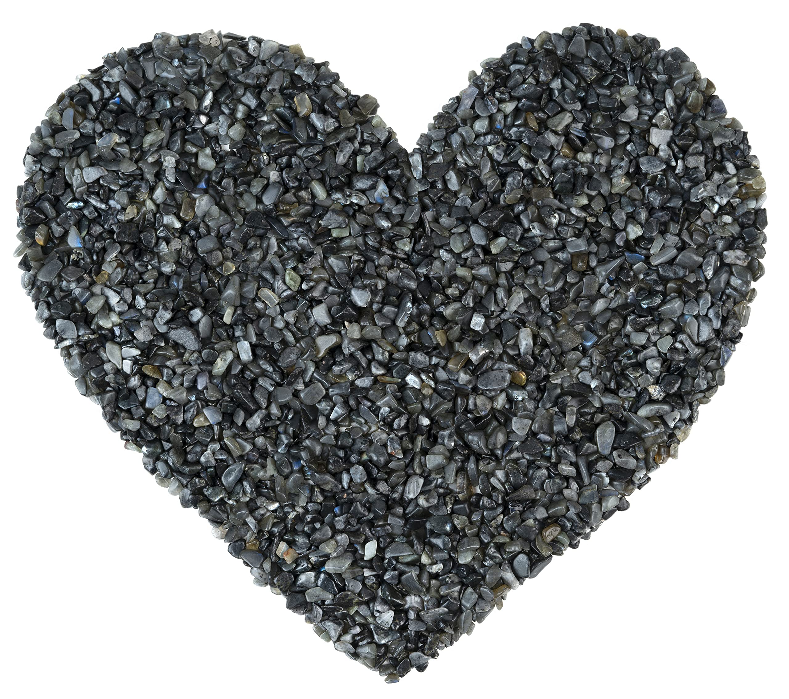Crocon larvikite chips, 6-12mm polished, ideal for home decor and crystal grids.