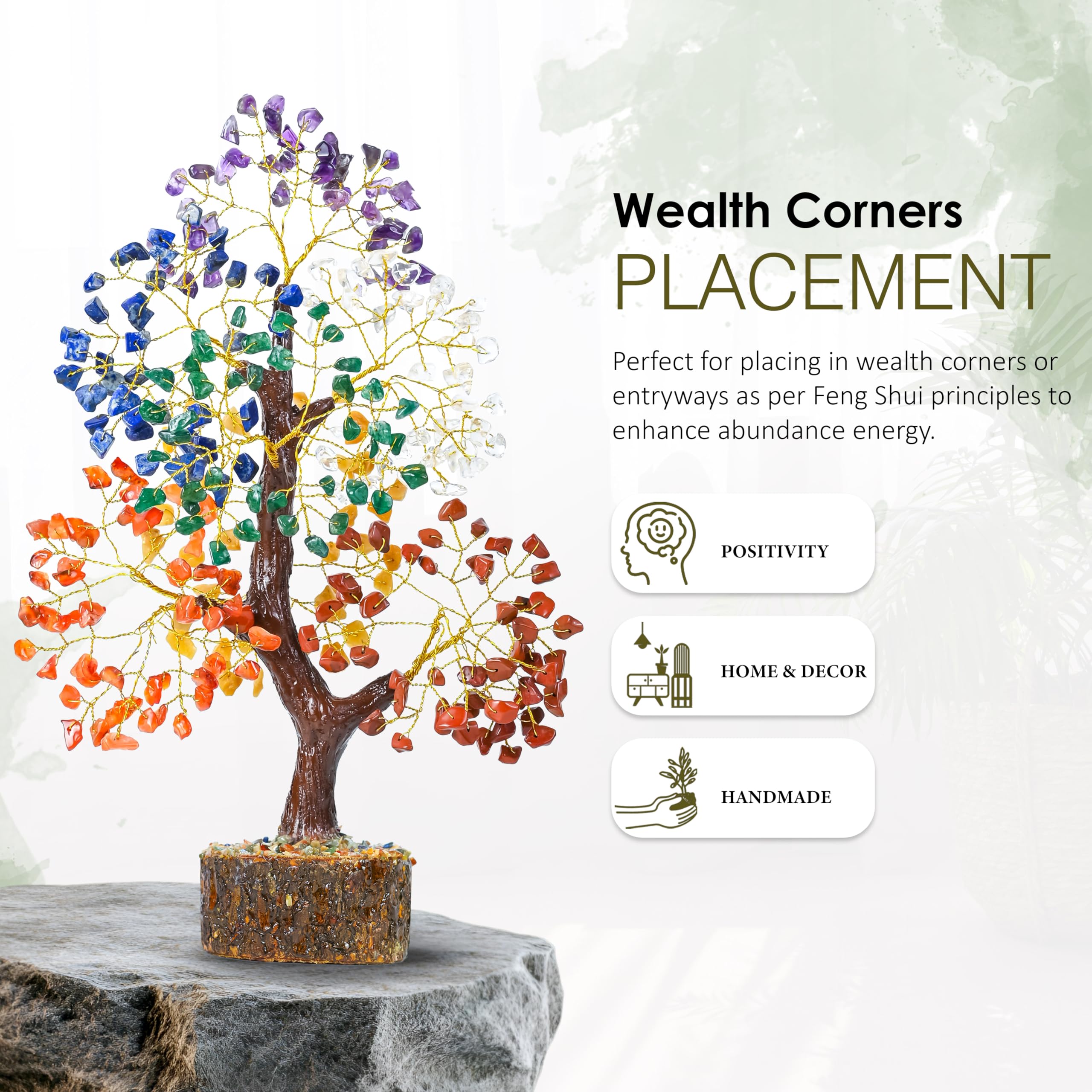 Crocon Natural Trunk Tree on desk promotes focus and serenity