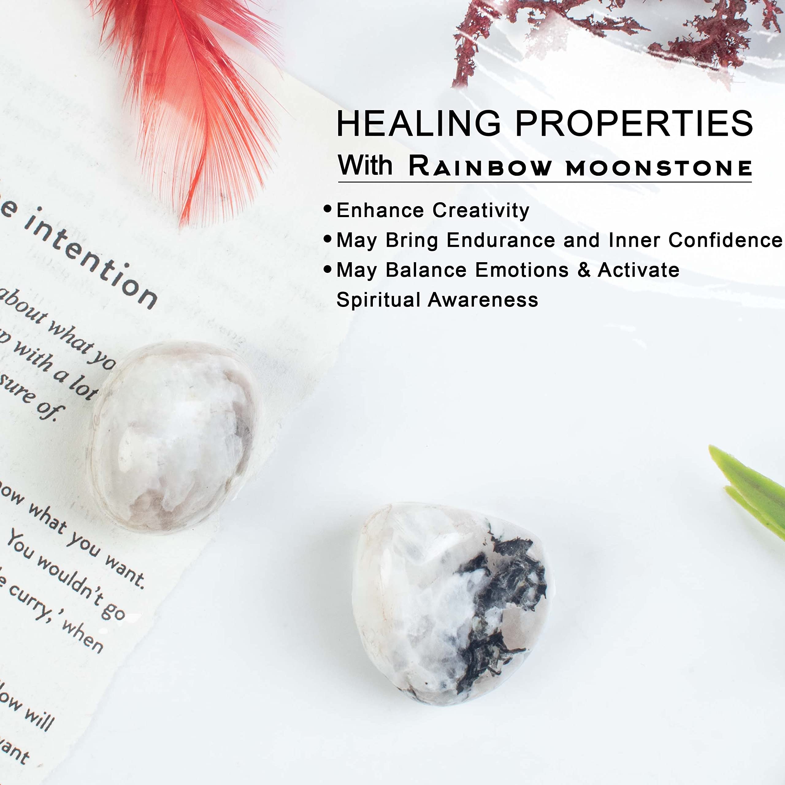 Crocon polished moonstones 20-25mm ideal for meditation rituals