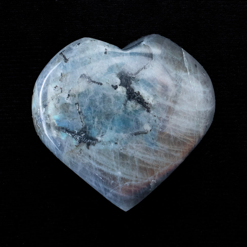 Crocon purple Labradorite palm stone fits in hand for grounding