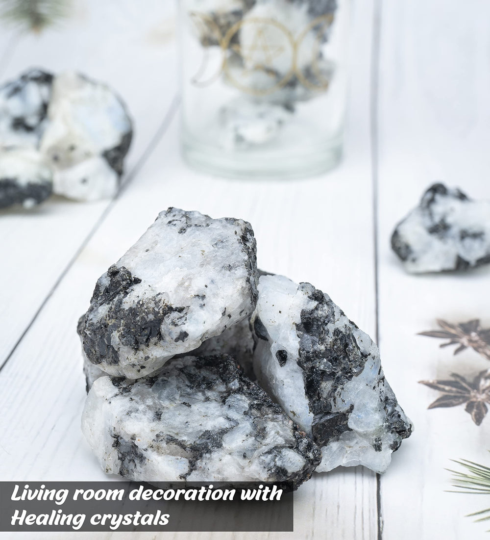 Crocon rough stones with crystal guide card, a thoughtful gift for crystal lovers and home office décor.