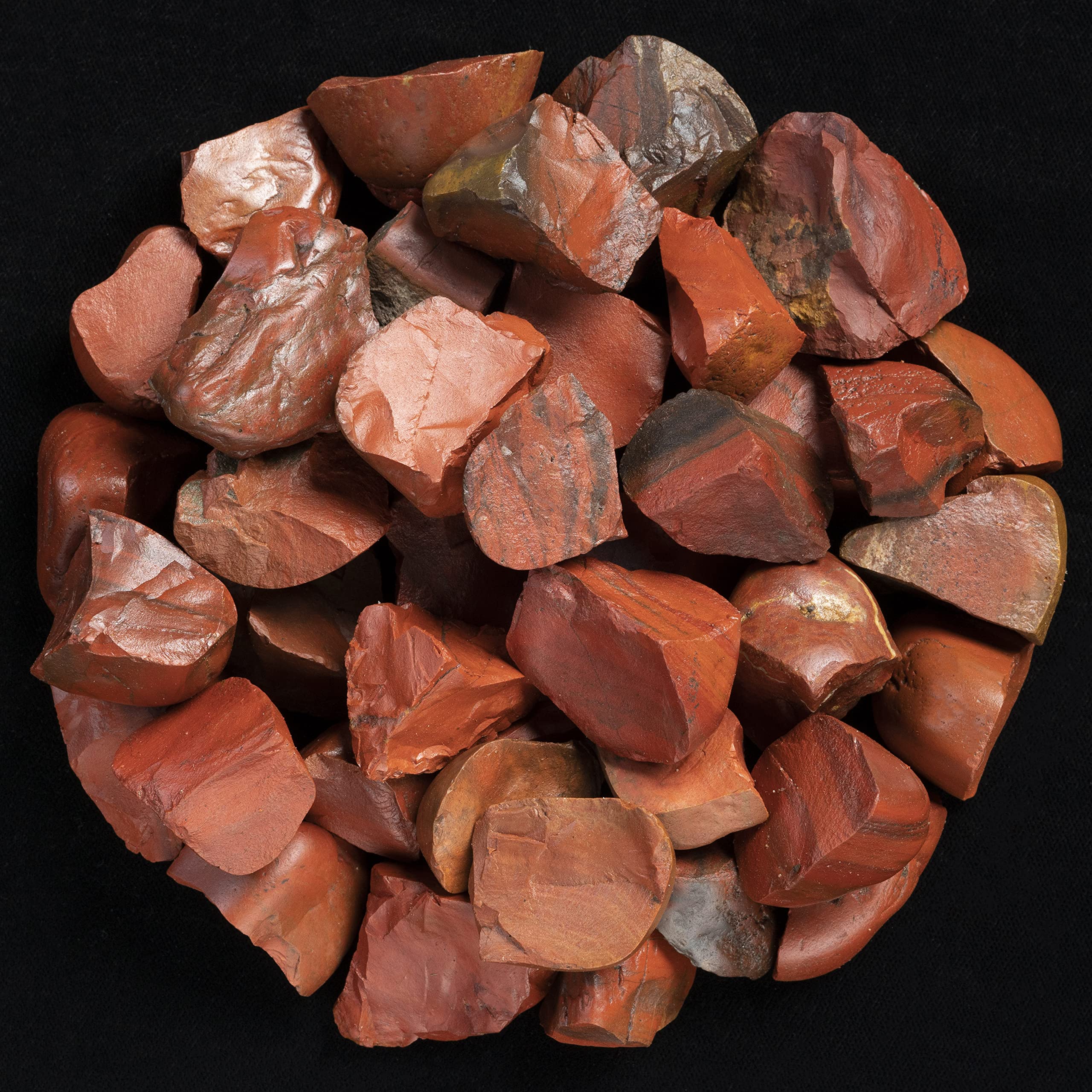 Crocon Red Jasper rough stones for chakra balancing and mindful meditation.