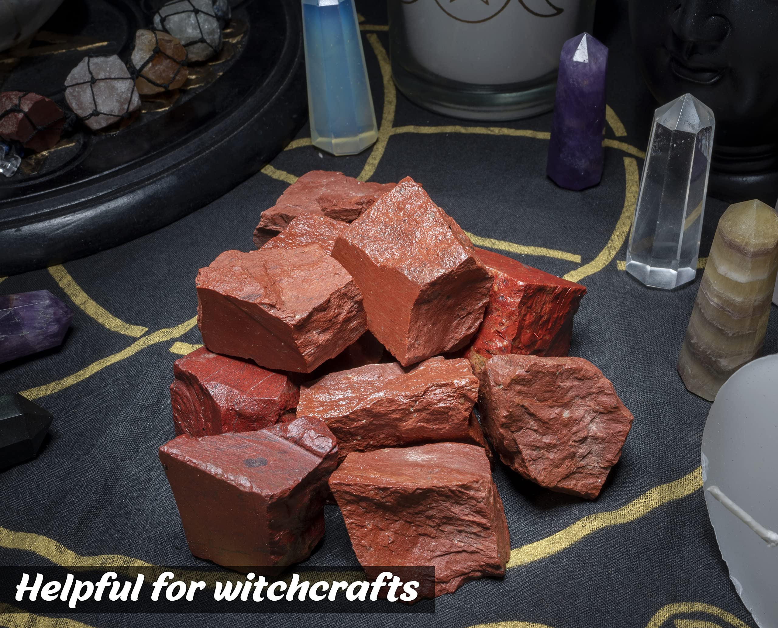 Crocon Red Jasper rough stones ideal for DIY jewelry and cabbing projects.