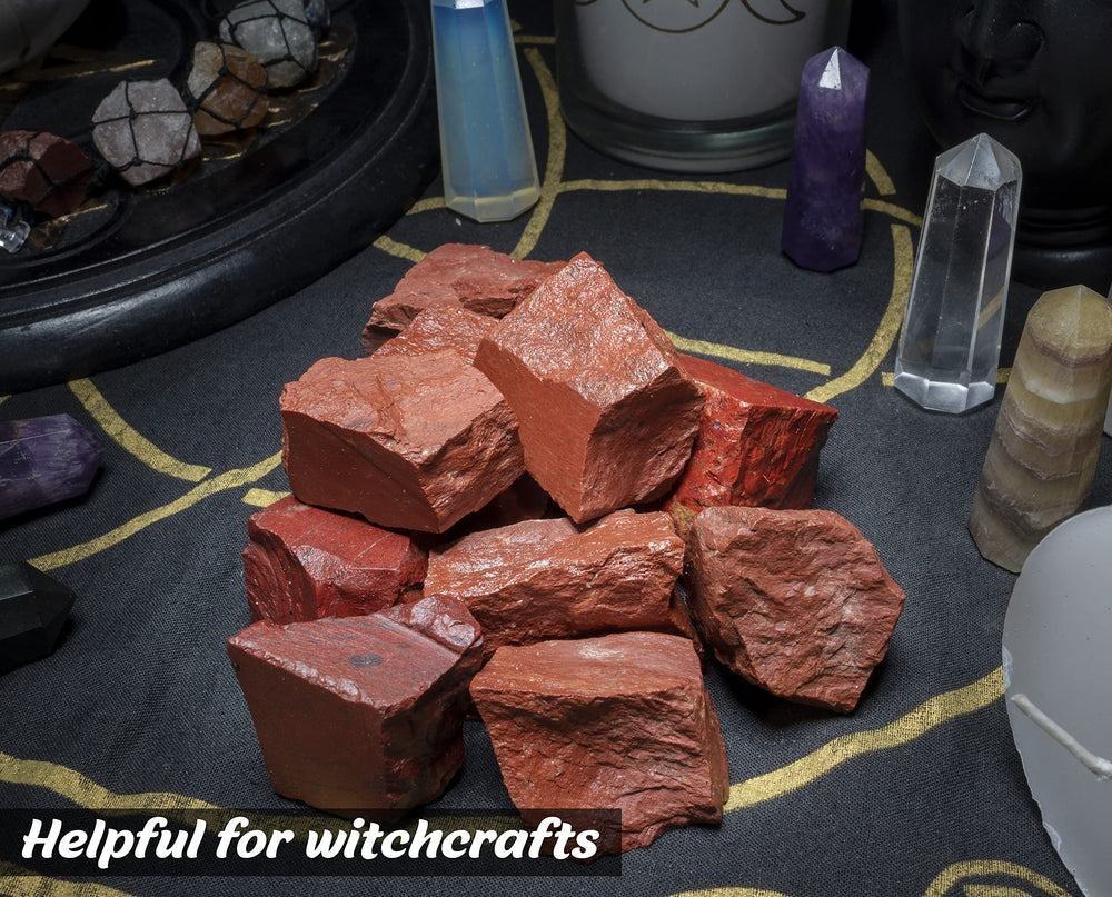 Crocon Red Jasper rough stones ideal for DIY jewelry and cabbing projects.