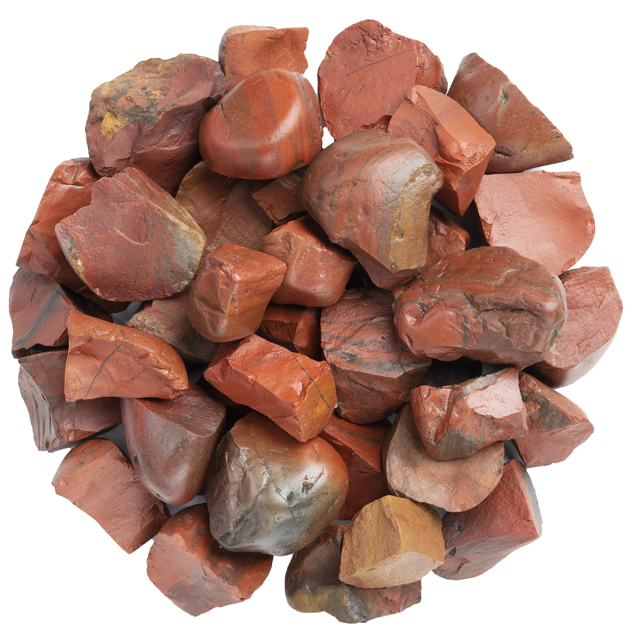 Crocon Red Jasper rough stones for jewelry making and craft projects.
