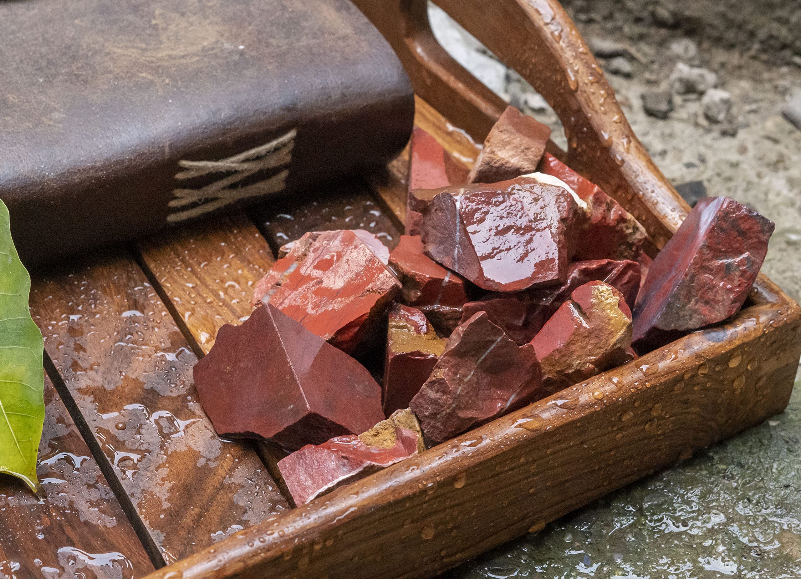 Crocon Red Jasper natural rough crystals with unique textures and color.