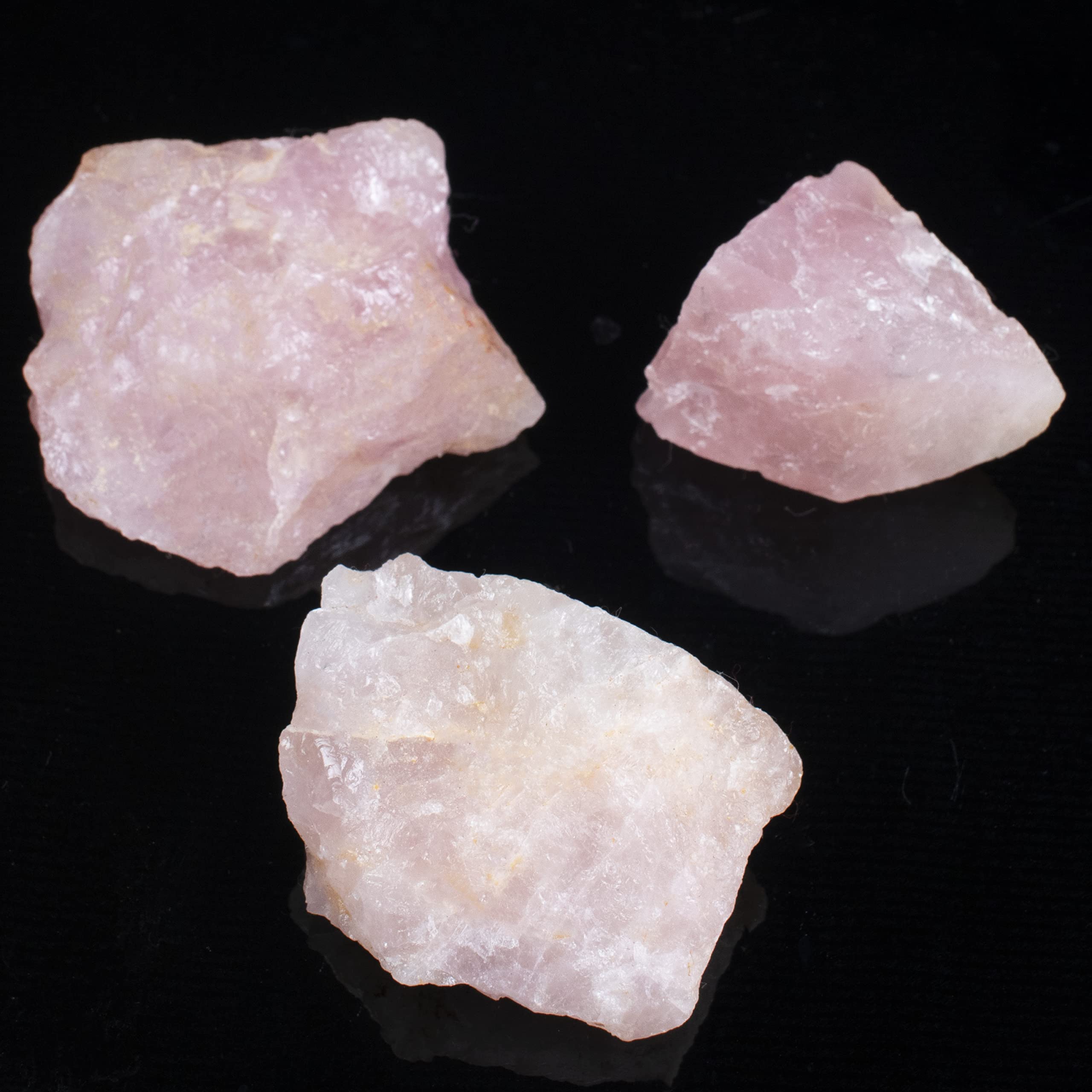 Crocon Rose Quartz rough stones with pouch and guide ideal for gifting.