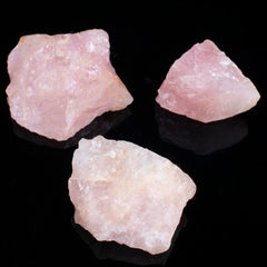 Crocon Rose Quartz rough stones with pouch and guide ideal for gifting.
