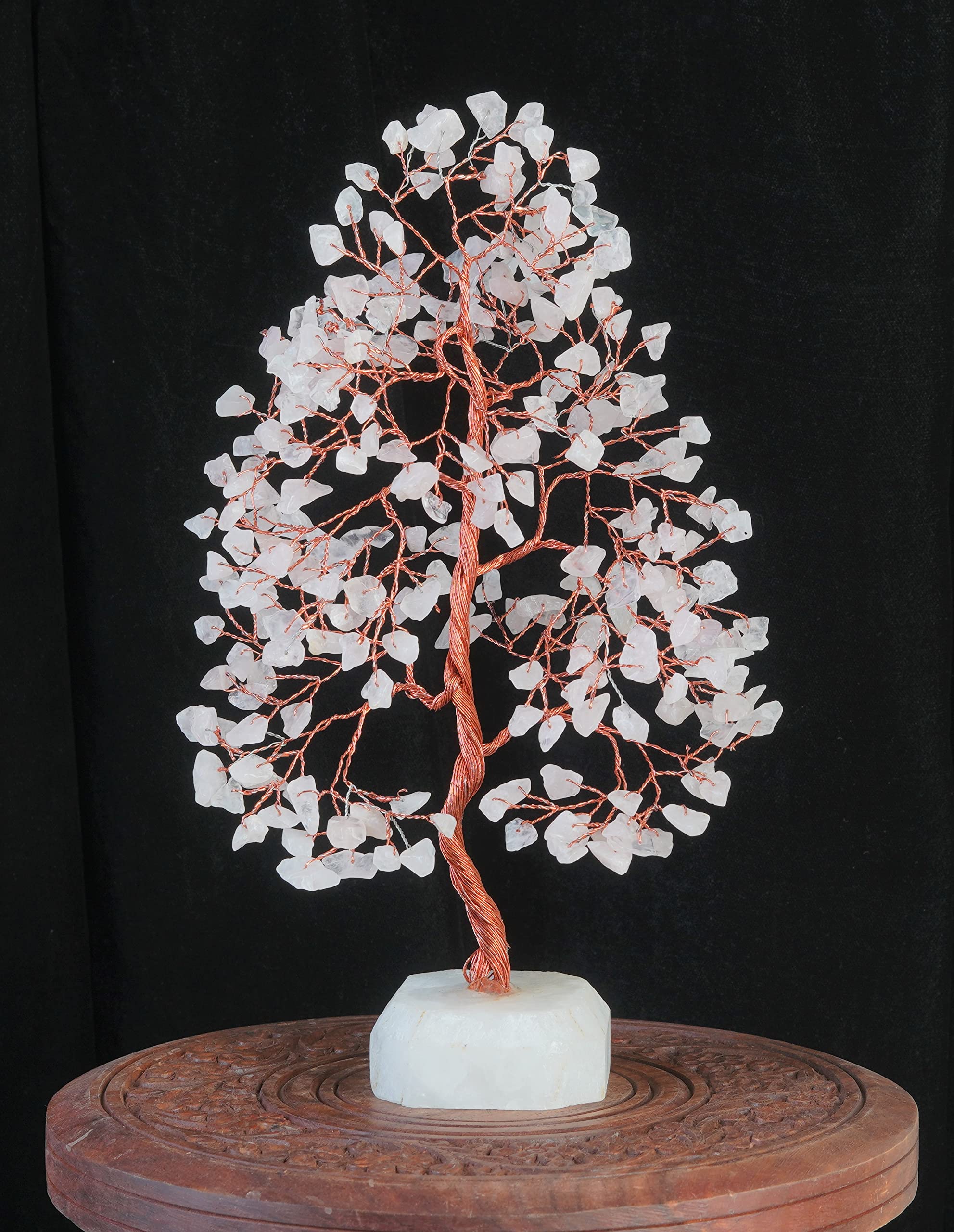 Crocon Rose Quartz Tree office decor promoting focus and serenity