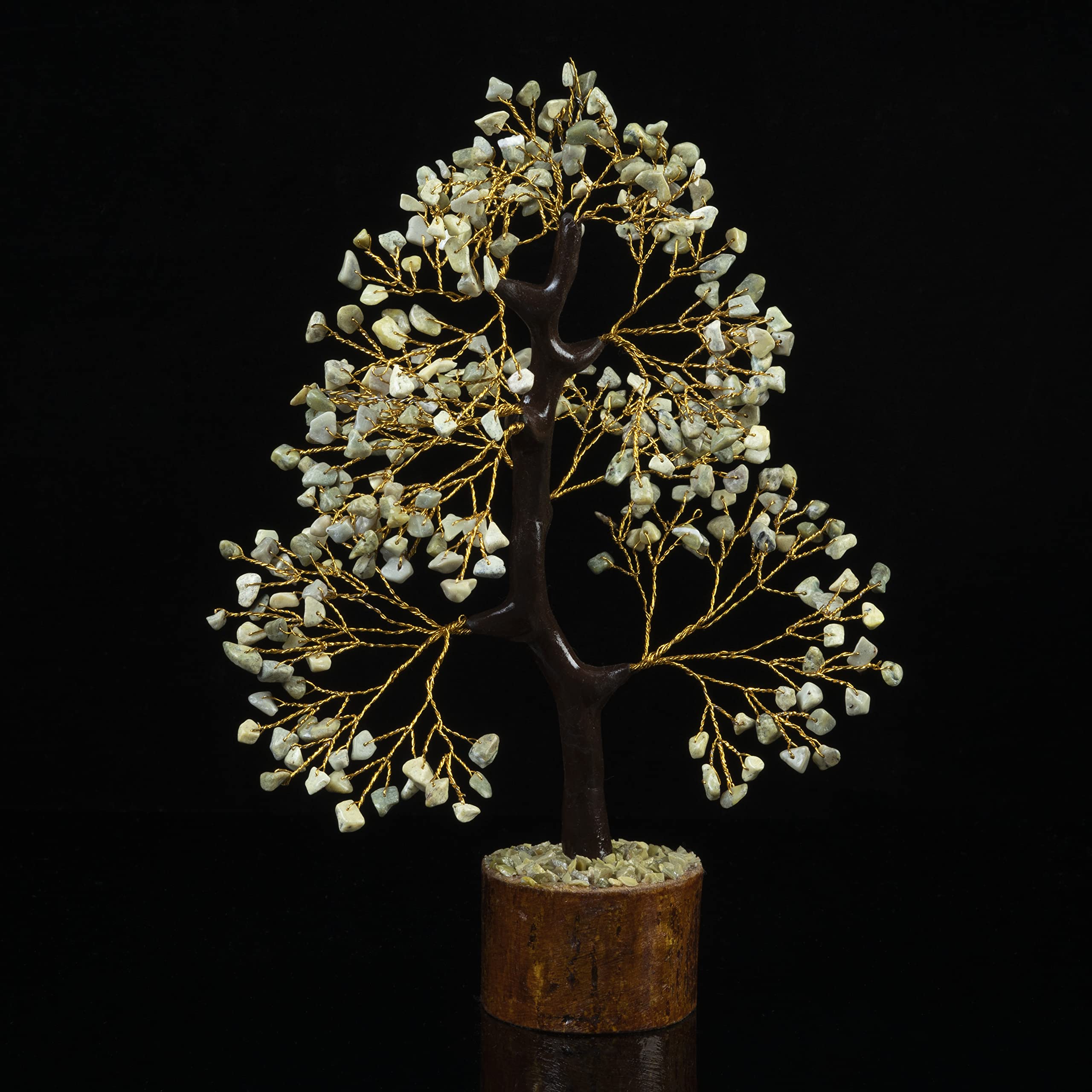 Crocon Serpentine Gemstone Tree desk decor for office energy and focus