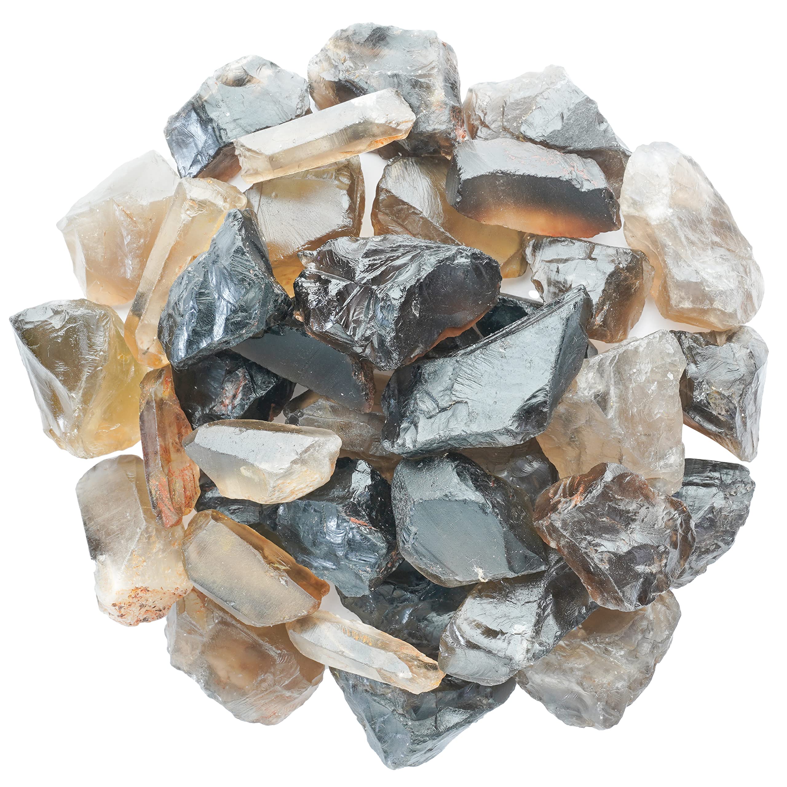 Crocon smoky quartz rough 1lb bulk stones for crystal grids and chakra balancing