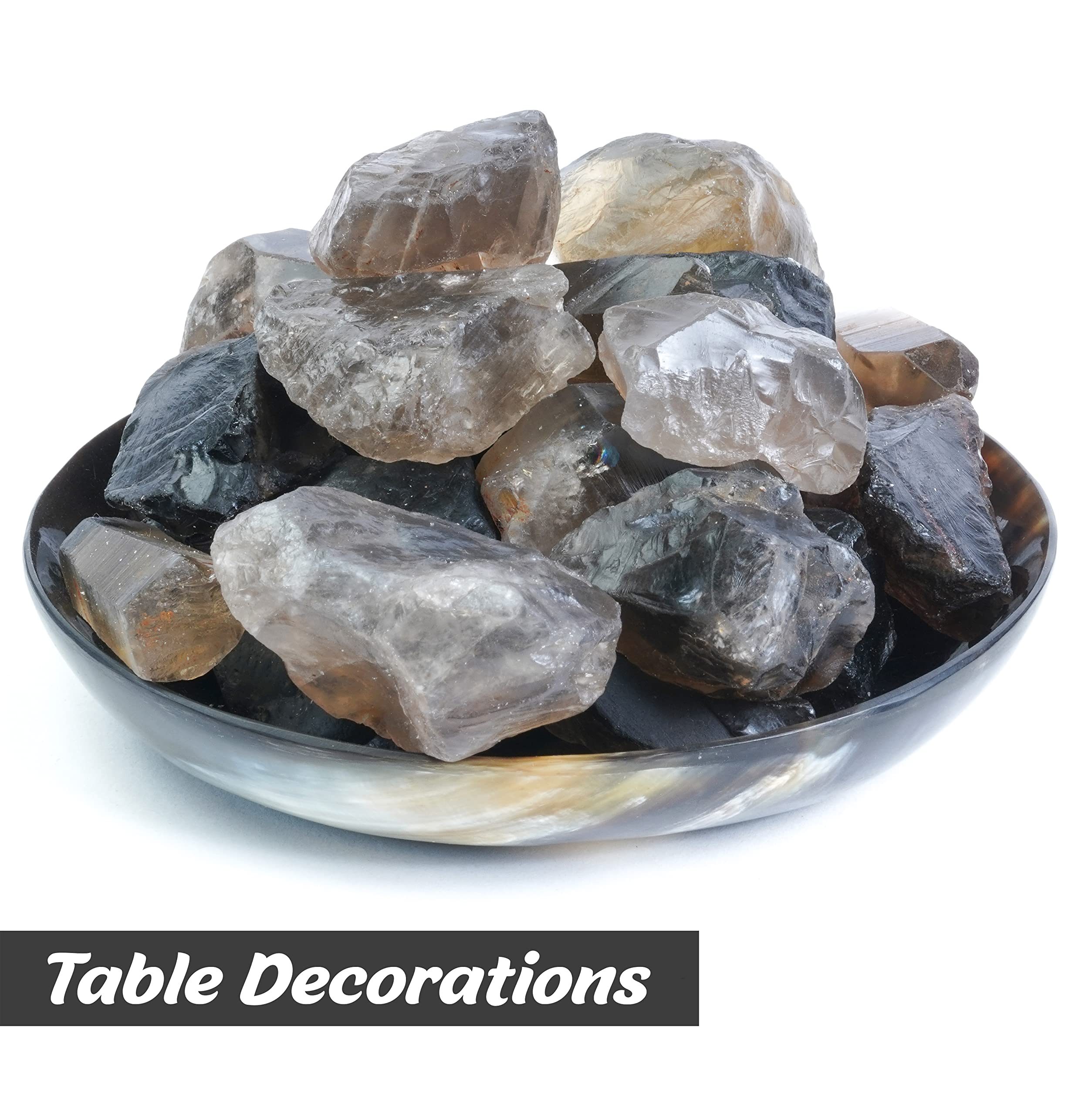 Crocon smoky quartz rough enhances office decor with natural presence