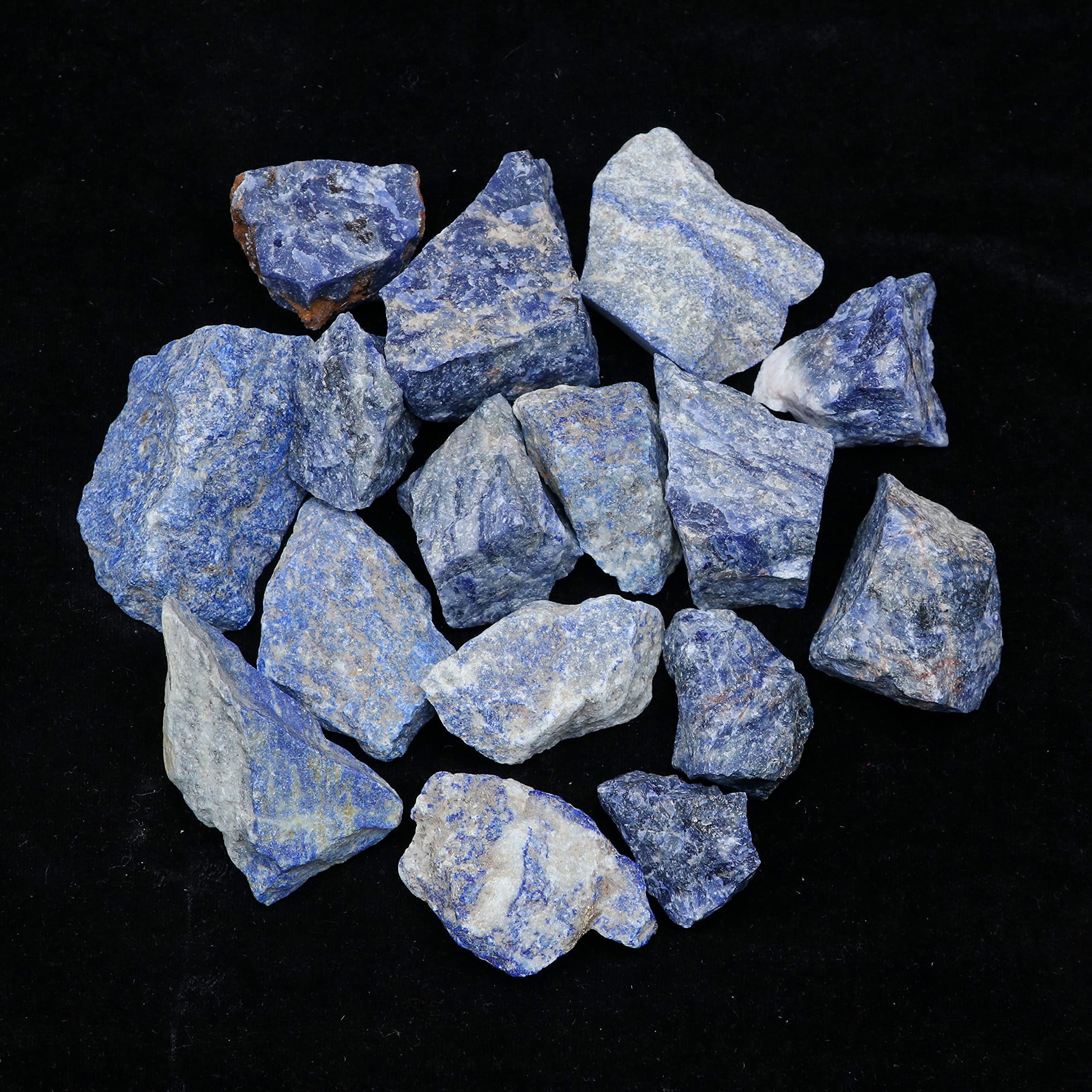 Crocon sodalite rough large uneven piece for DIY cabbing and jewelry projects.