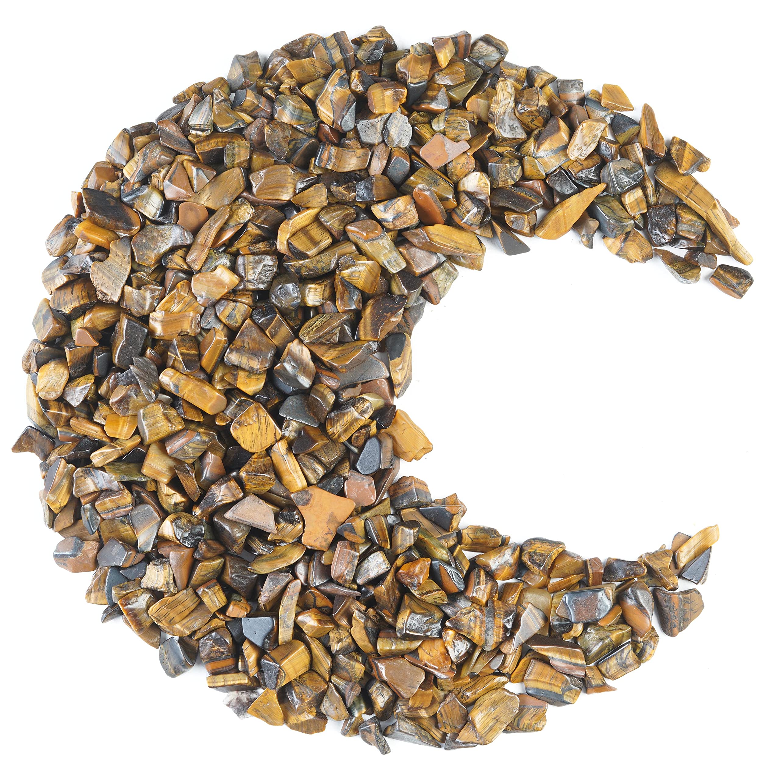 Crocon tiger eye chips enhancing crystal grids and energy displays