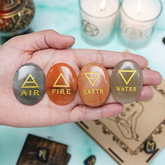 Crocon Water palm stone with triangle engraving for meditative calm
