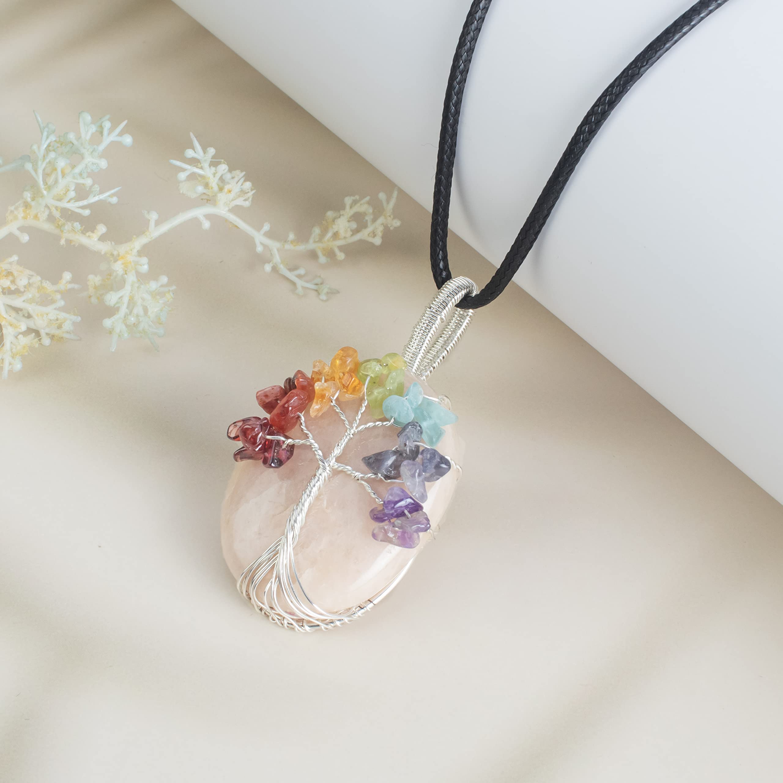 Crocon Wire-wrapped Peach Moonstone highlights handcrafted detail and radiant color.