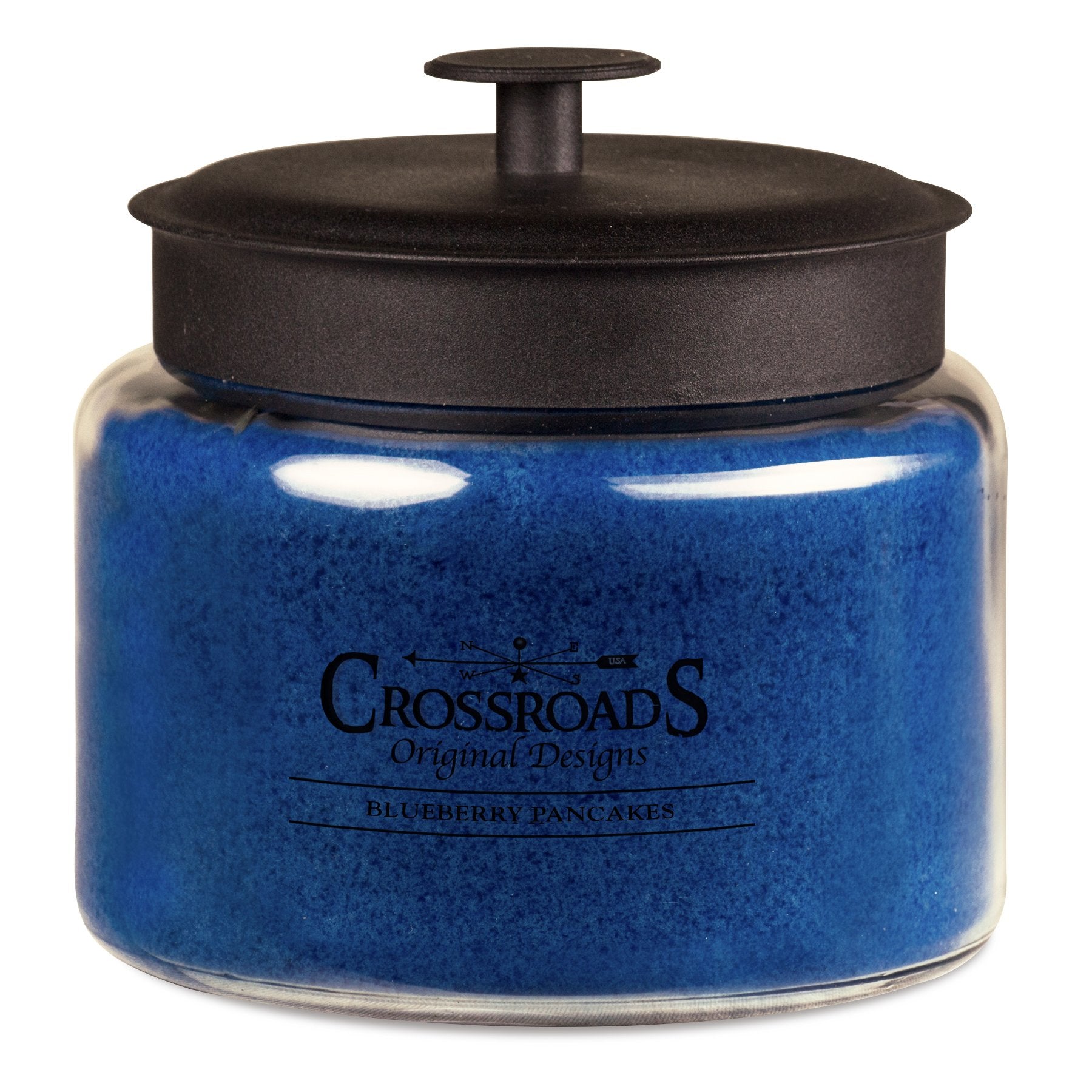 Crossroads Blueberry Pancakes Candle with a four-wick setup for a warm, room-filling aroma