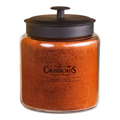Crossroads Orange Clove scented 4-wick candle fills large rooms with bright, inviting fragrance.