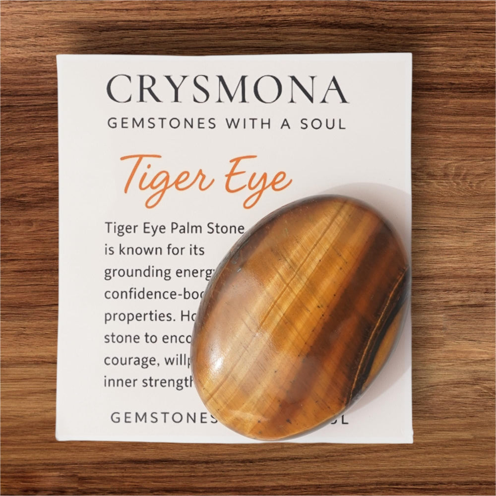 Crysmona tiger eye palm stone texture for meditation