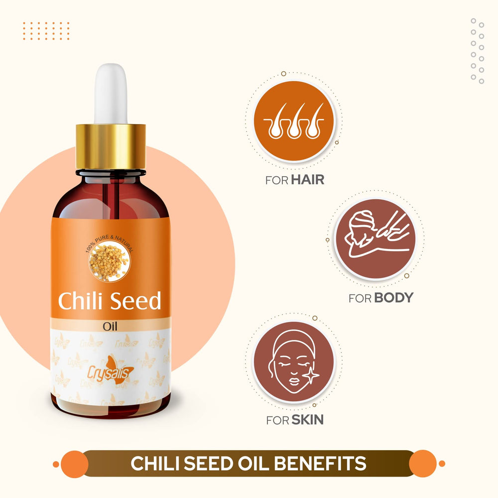 Crysalis Chili Seed Oil dropper ready for blending