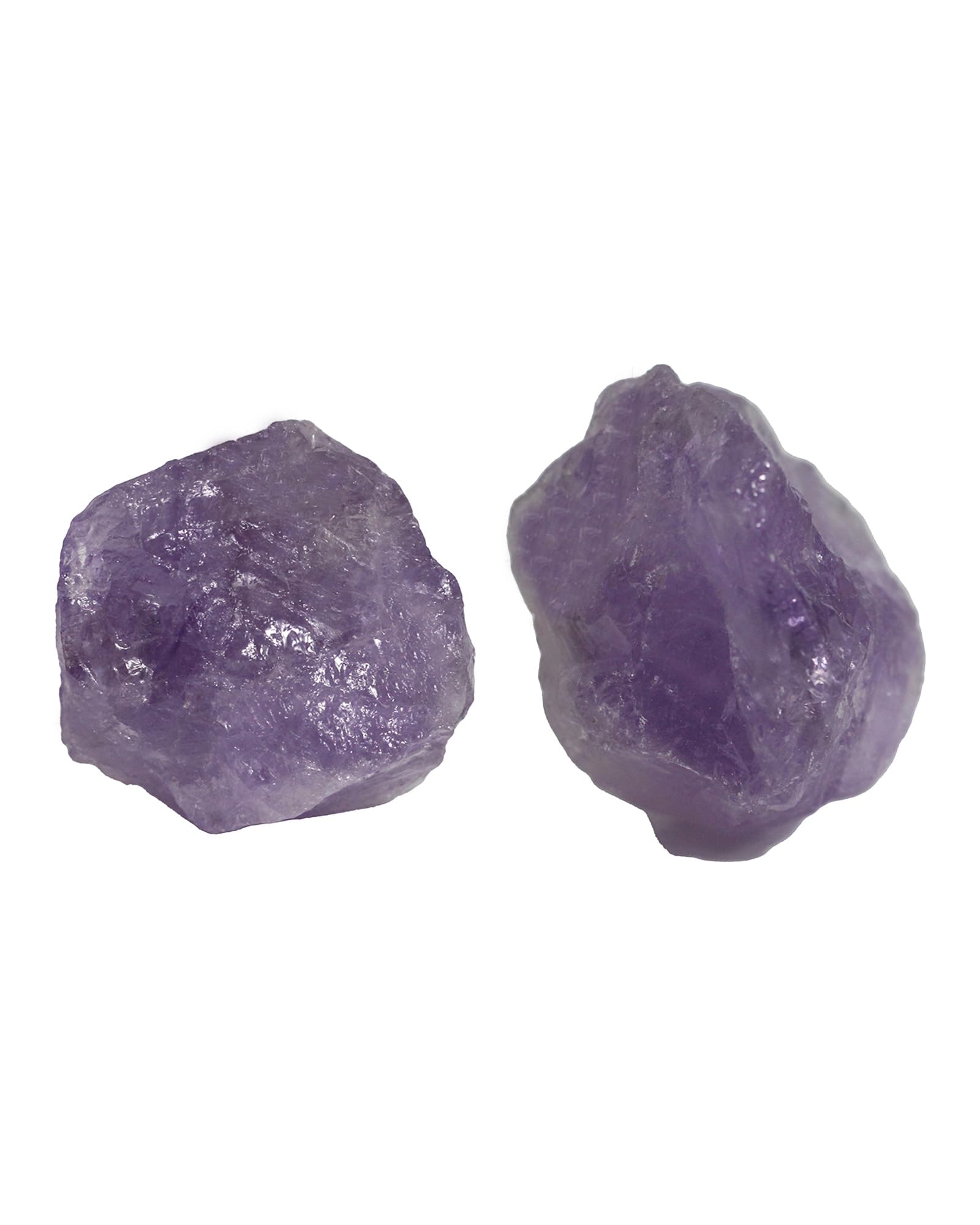 CRYSPAA amethyst raw crystal 2pcs for chakra-inspired decor and crafts.