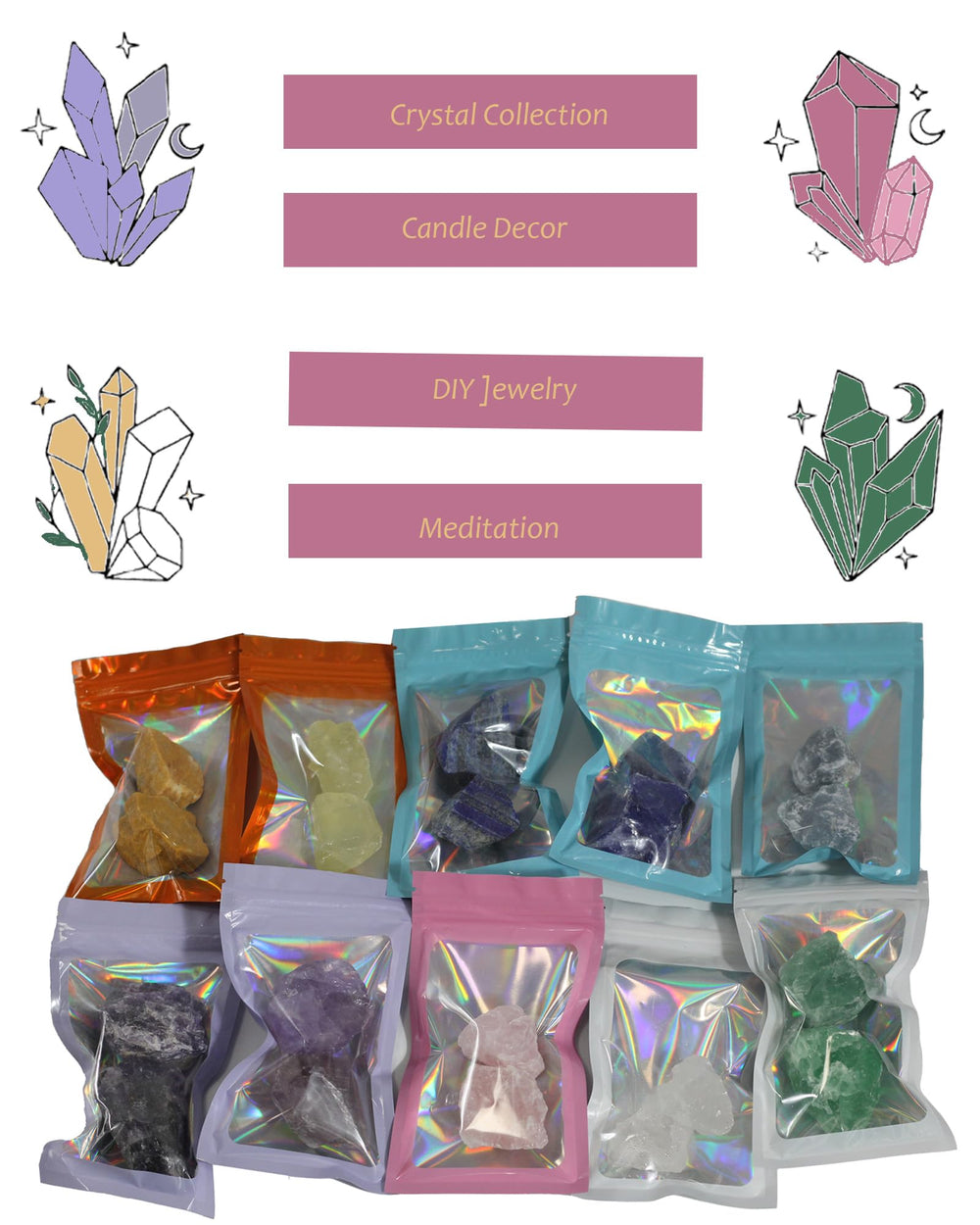 CRYSPAA crystal set as a thoughtful gift for mystic enthusiasts.