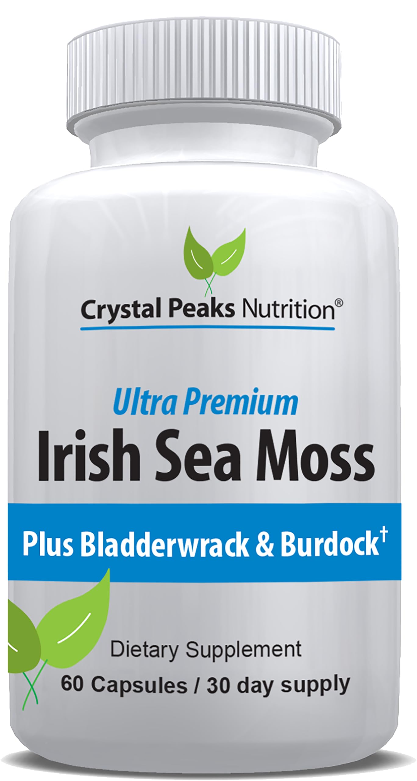 Crystal Peaks Nutrition sea moss bottle for daily wellness routine