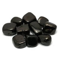 CrystalAge Jet tumble stone for grounding and cleansing energy on the go.