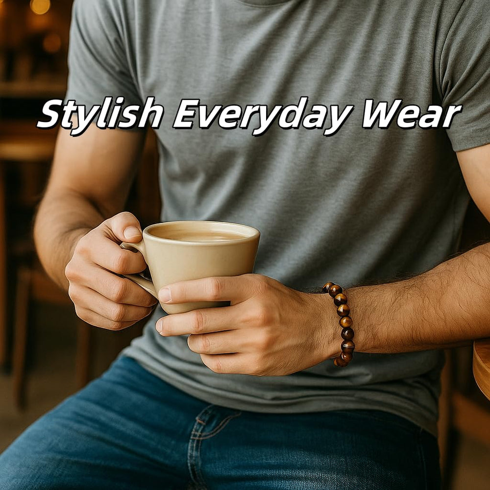 Versatile CrystalHouzz tiger eye bracelet as a stylish men's accessory
