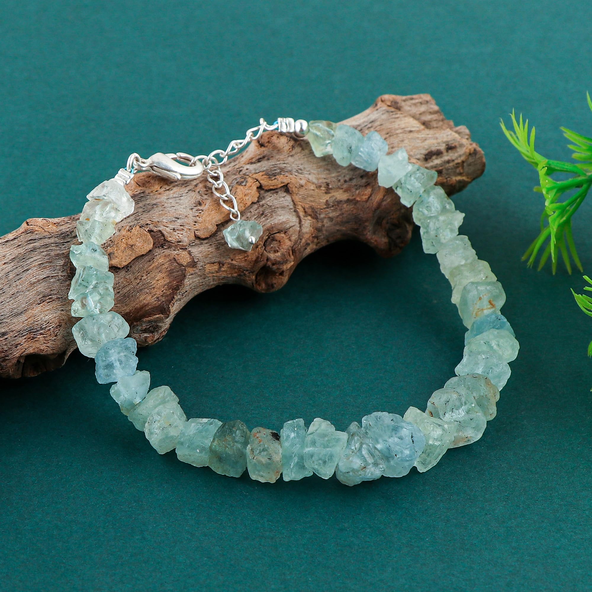 Gift-ready CRYSTALINES aquamarine bracelet ideal for birthdays or anniversaries