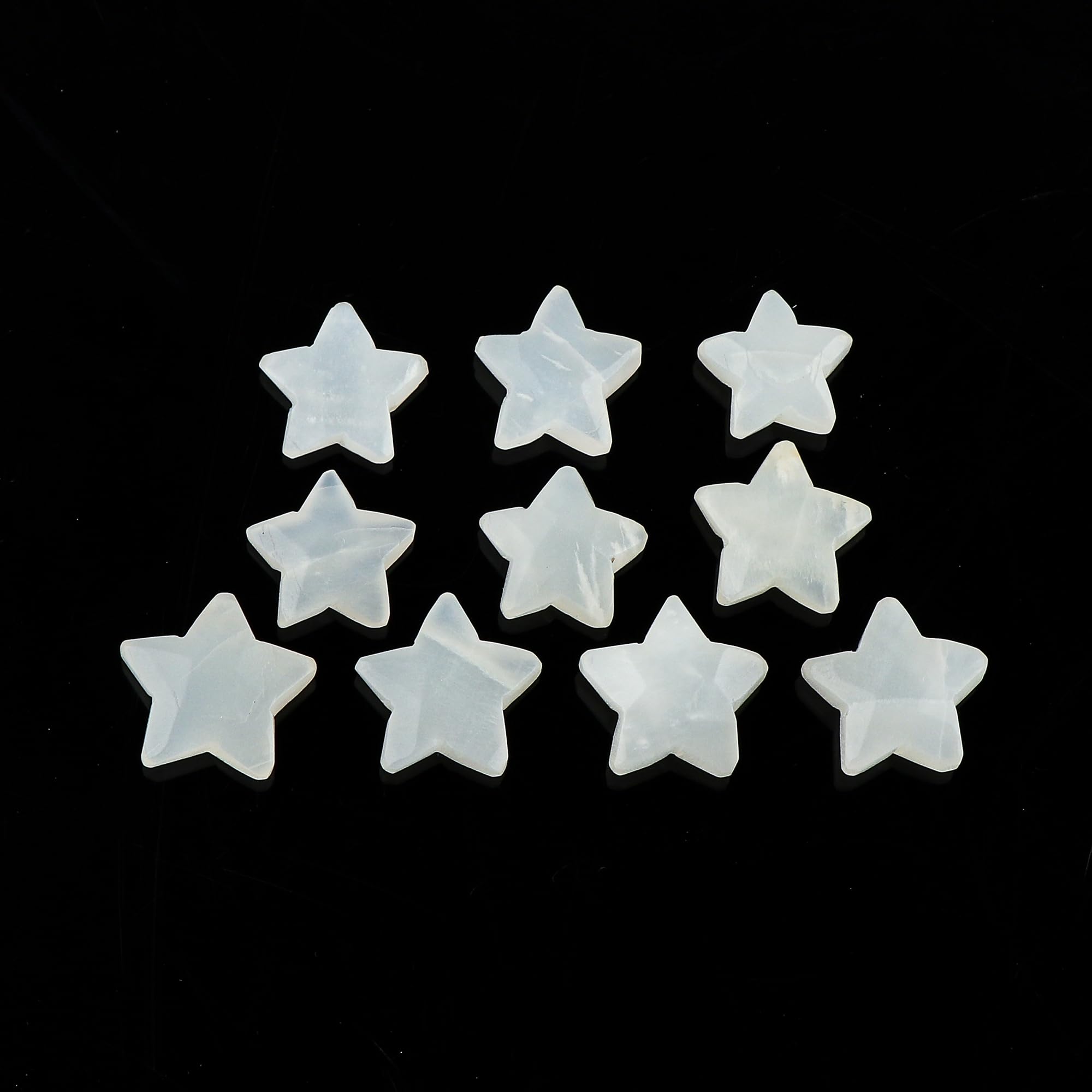 CRYSTALIS Moonstone cabochons Facet-Stars shape ideal for wire wrapping jewelry projects.