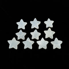 CRYSTALIS Moonstone cabochons Facet-Stars shape ideal for wire wrapping jewelry projects.
