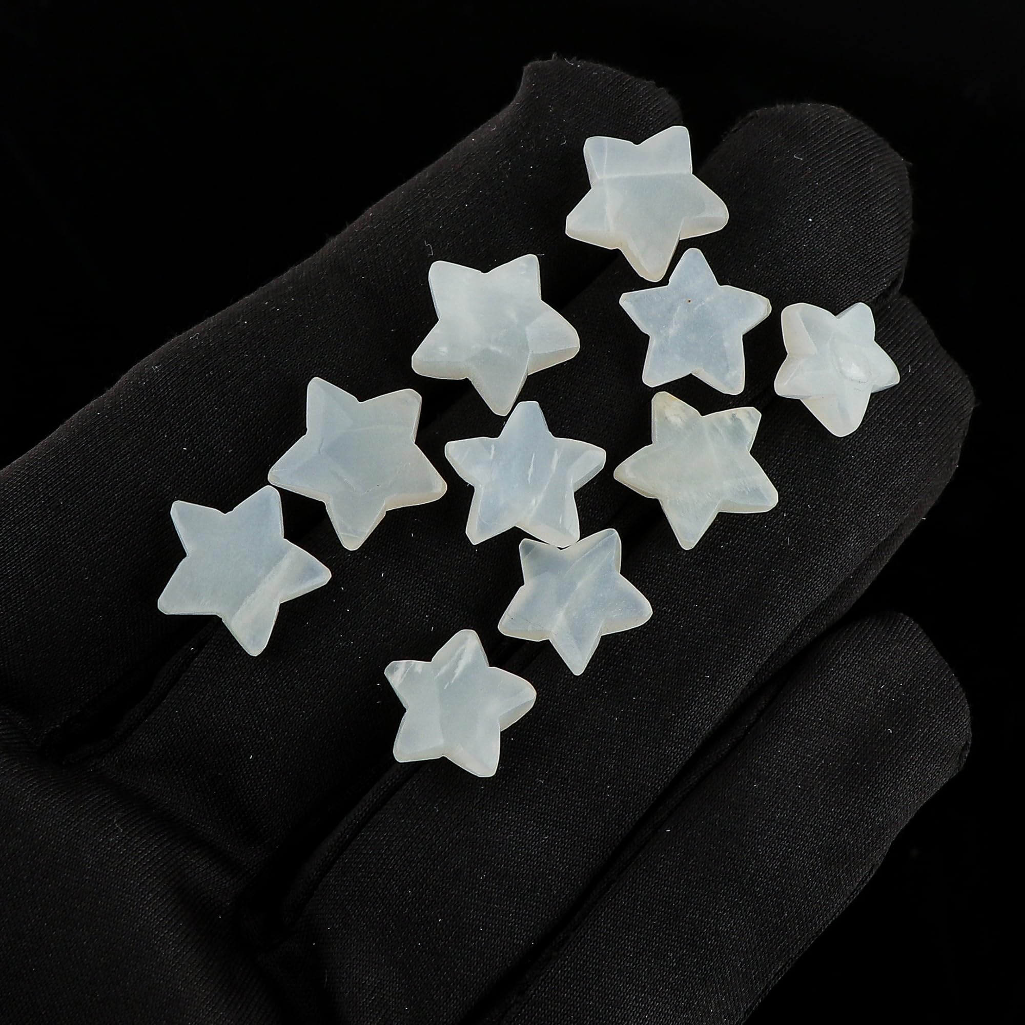 CRYSTALIS White Moonstone 10-12 mm cabochons for unique DIY accents.