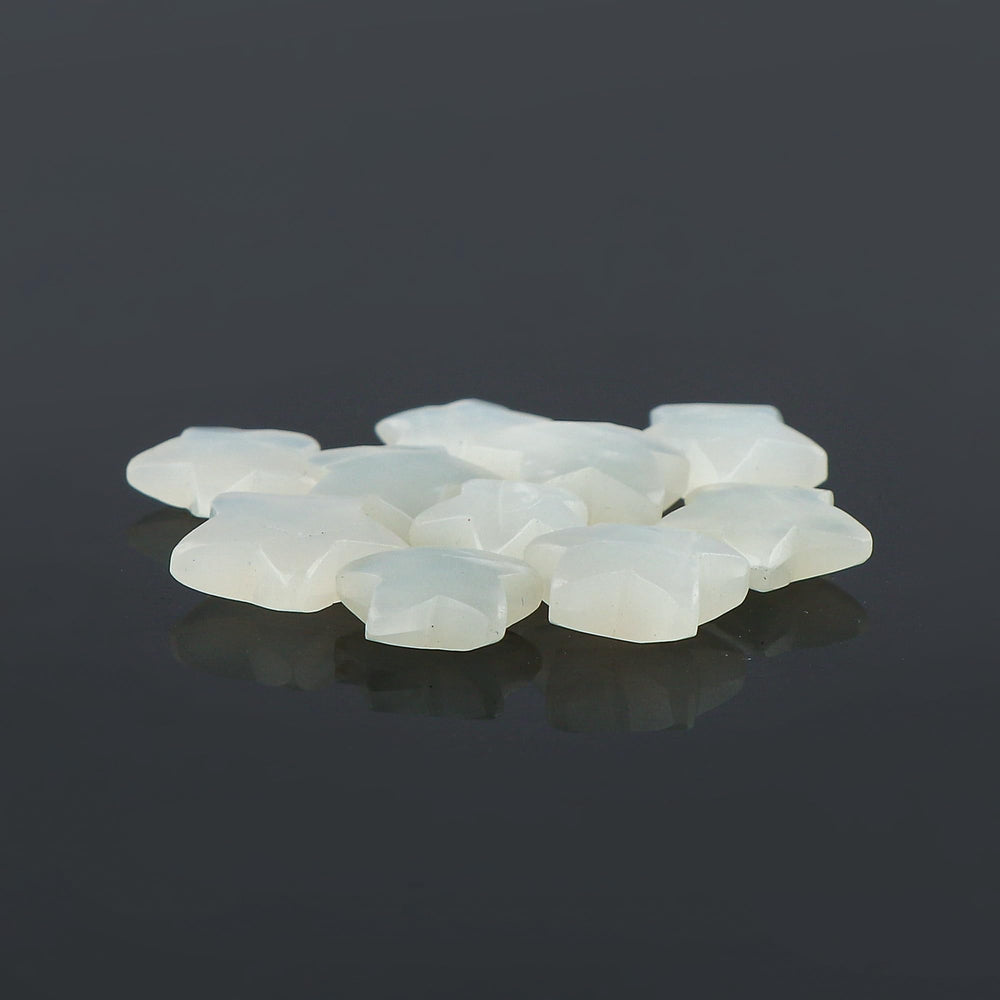 CRYSTALIS Moonstone cabochons Facet-Stars for elegant home decor and collection pieces.
