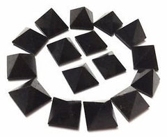 CRYSTALMIRACLE black tourmaline mini pyramids for grounding and protective energy at home or office
