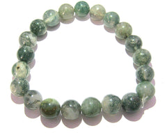 CRYSTALMIRACLE Moss Agate bracelet packaging shot emphasizing gift-ready wellness accessory