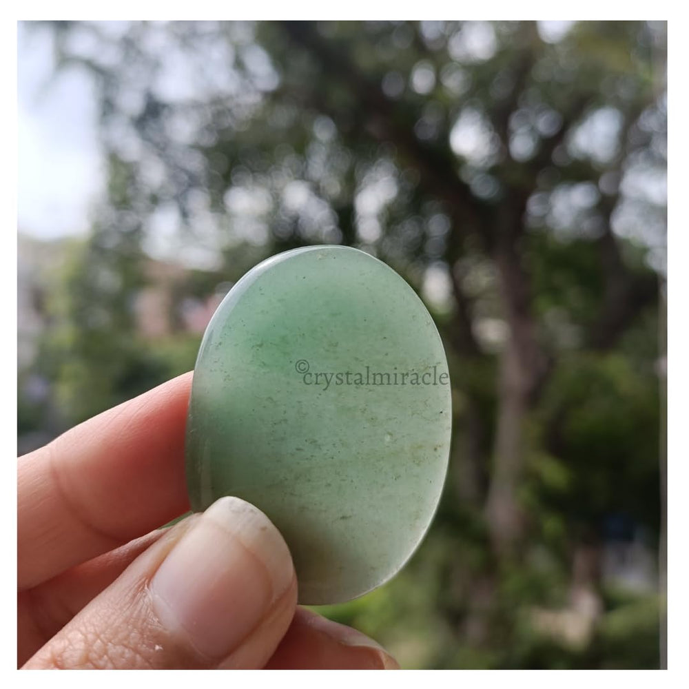CRYSTALMIRACLE Thumb Rub Worry Stone promotes soothing vibrations during daily moments