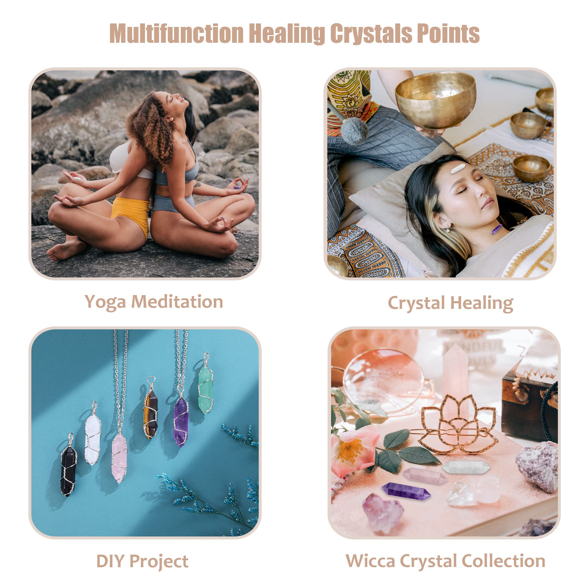 CrystalTears clear quartz wand hexagonal point enhances energy flow in sacred spaces