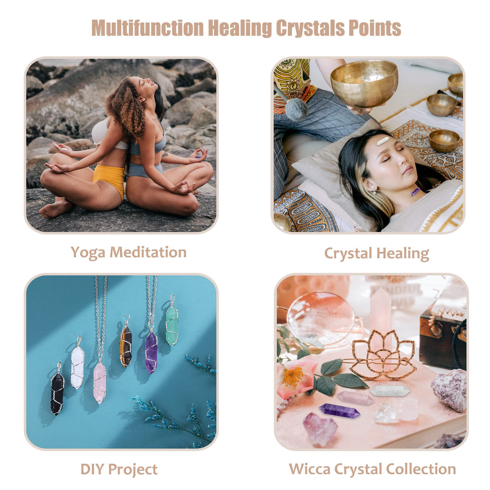 CrystalTears clear quartz wand hexagonal point enhances energy flow in sacred spaces