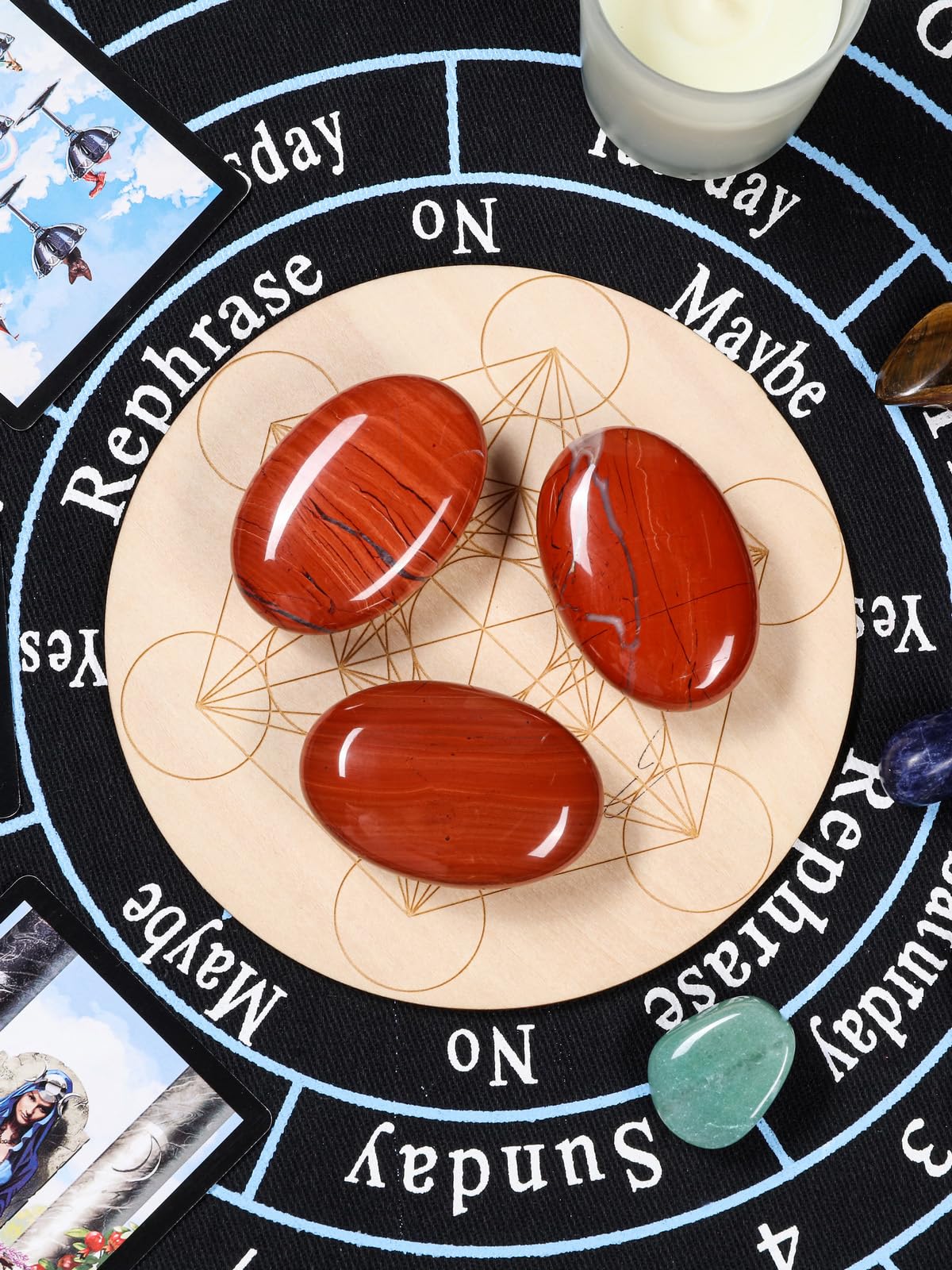 CrystalTears Red Jasper energy healing stone invites balanced vibes for home or office.
