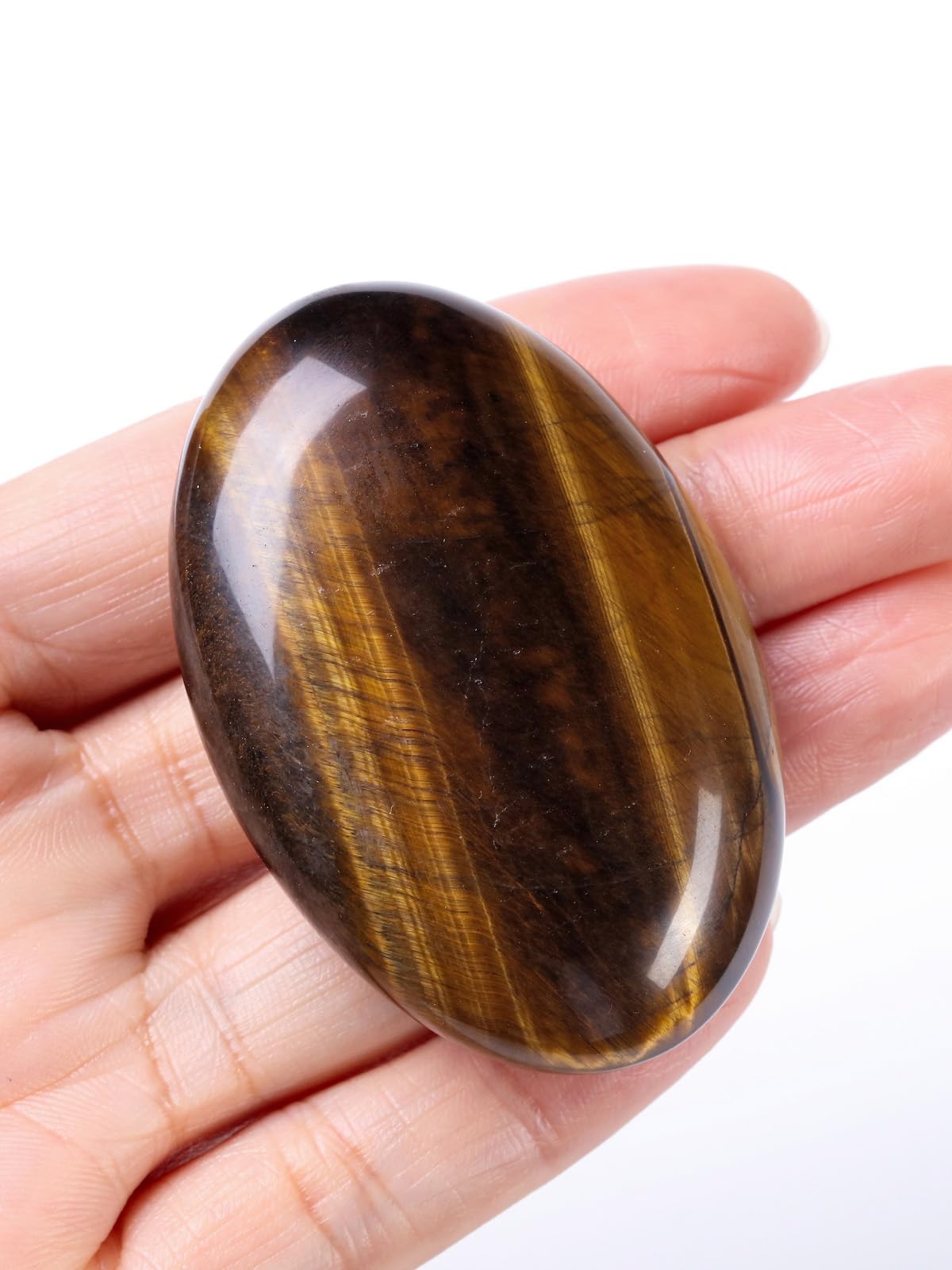 CrystalTears Tiger Eye polished crystal, ideal home or desk decor with positive energy.