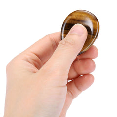 CrystalTears thumb-indented worry stone offers tactile relaxation rituals
