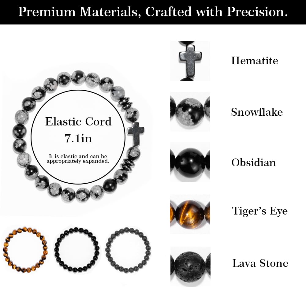 Crystery handcrafted bead bracelets showcasing artisanal craftsmanship.