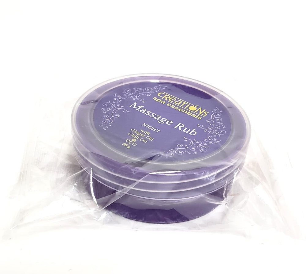 CS Essentials Creation Spa ginger oil and chili oil blend for a warming massage.