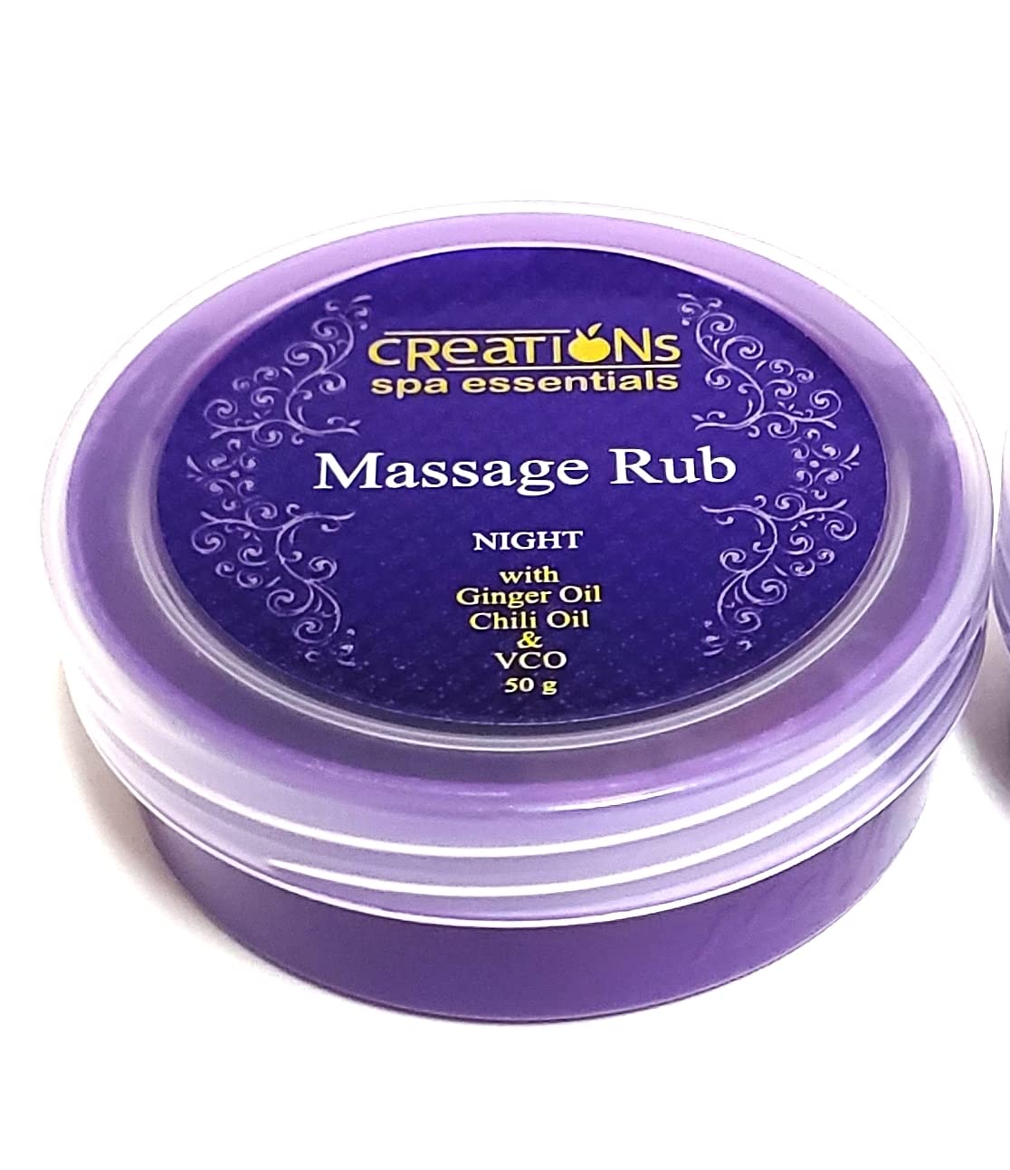 CS Essentials Creation Spa Night ginger-chili bottle for relaxing evening massage.